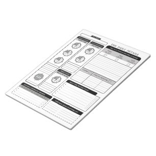 The Daily Detail Planner Spuport Page Notepad