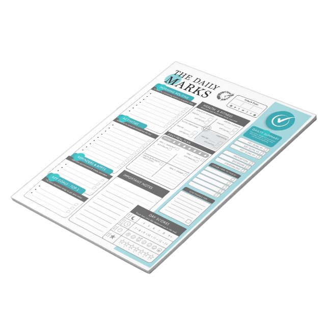 The Daily Marks - Daily Planning in Detail Notepad (Angled)
