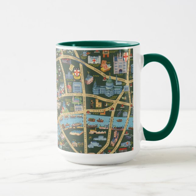 The Daily Telegraph Picture Map of London Mug (Right)