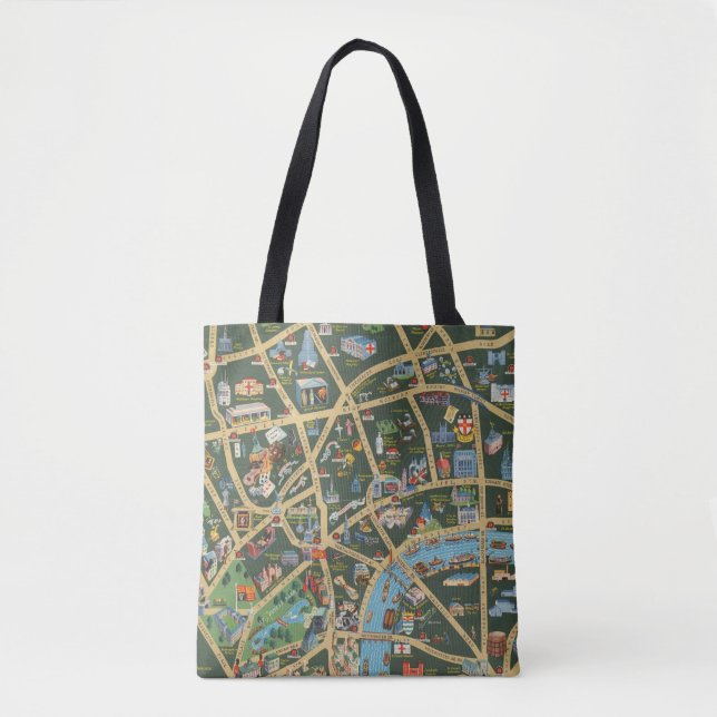 The Daily Telegraph Picture Map of London Tote Bag (Front)