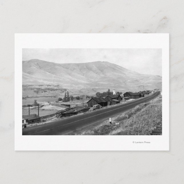 The Dalles, Oregon Indian Village View Photograp Postcard (Front)