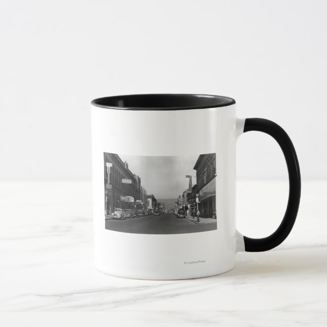 The Dalles, Oregon Main Street Town View Mug (Right)
