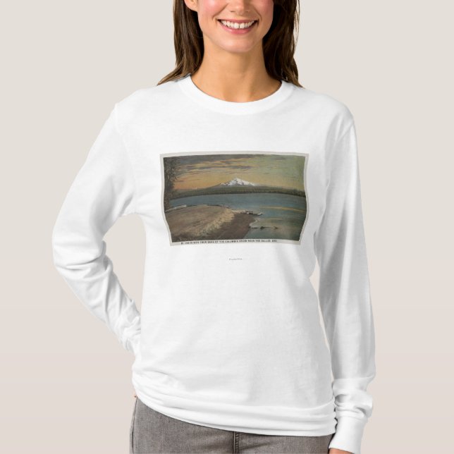 The Dalles, Oregon - Mt. Hood from Columbia Rive T-Shirt (Front)