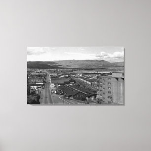 The Dalles, Oregon Town View Looking West on 2nd Canvas Print