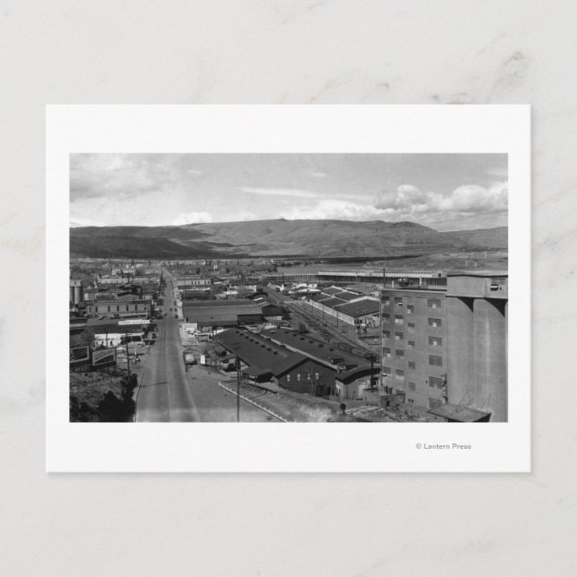 The Dalles, Oregon Town View Looking West on 2nd Postcard (Front)