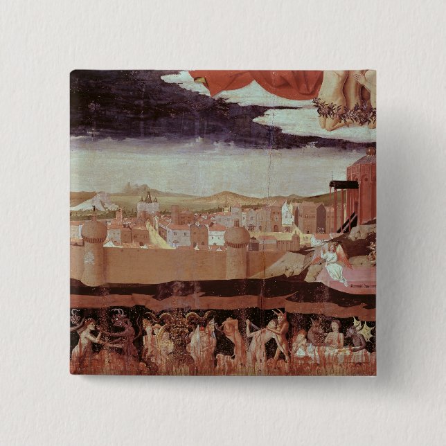 The Damned in Hell 15 Cm Square Badge (Front)
