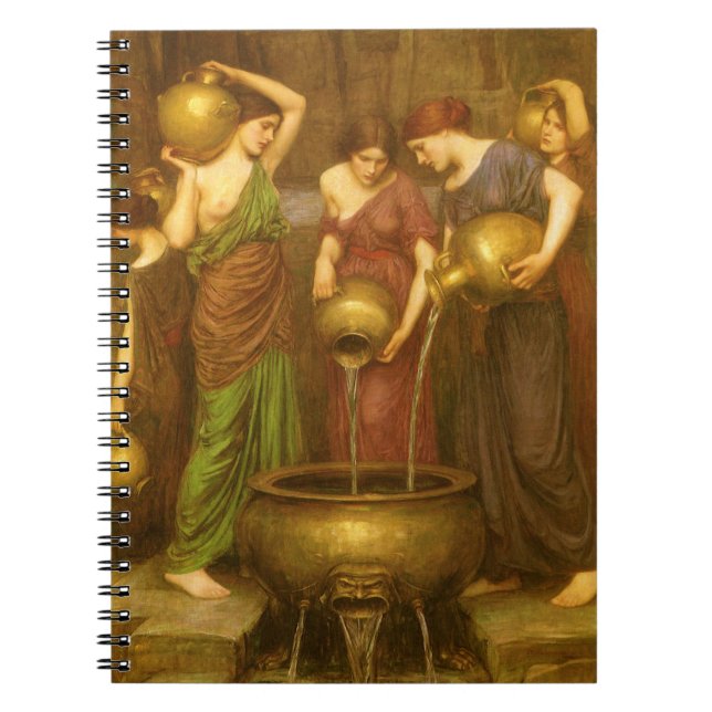 The Danaides by John William Waterhouse Spiral Notebook (Front)