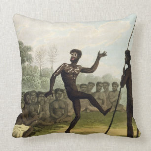 The Dance, aborigines from New South Wales engrave Cushion