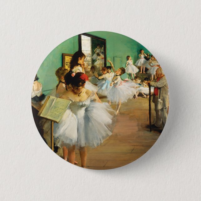 The Dance Class (1874) by Edgar Degas 6 Cm Round Badge (Front)