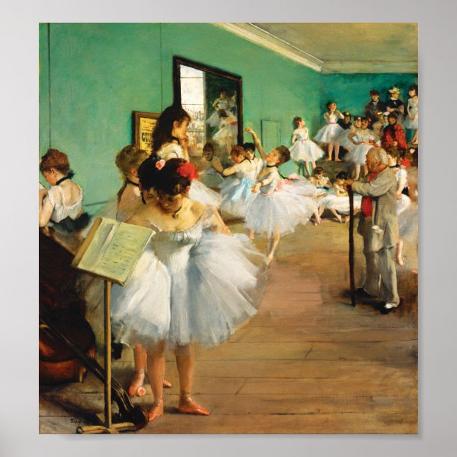 The Dance Class (1874) by Edgar Degas Poster (Front)