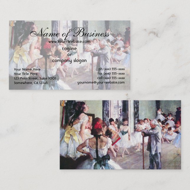The Dance Class by Edgar Degas Business Card (Front/Back)