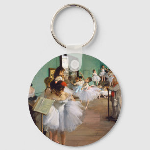 The Dance Class by Edgar Degas Key Ring