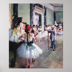 The Dance Class by Edgar Degas, Vintage Ballet Art Poster