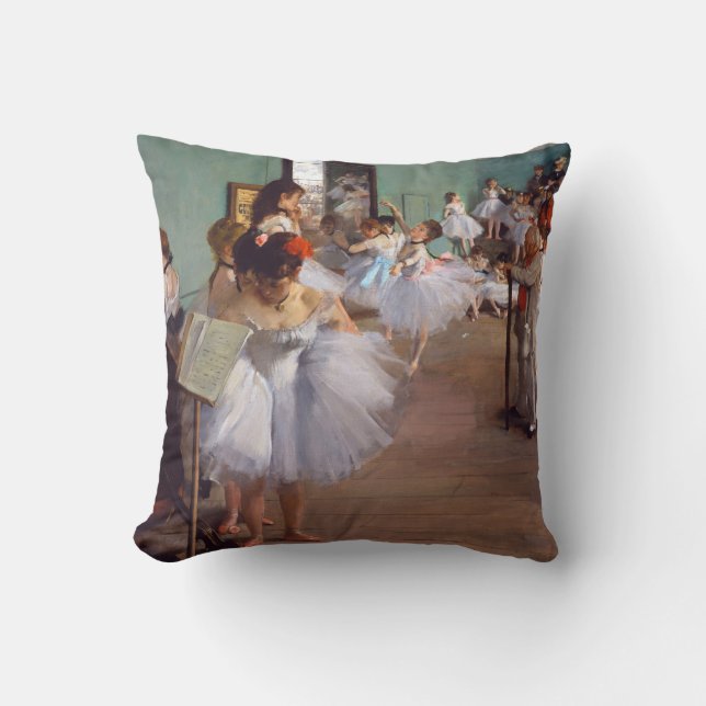 The Dance Class, Edgar Degas Cushion (Front)