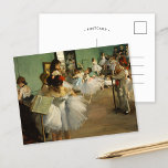 The Dance Class | Edgar Degas Postcard<br><div class="desc">The Dance Class (1874) by French artist Edgar Degas. Original fine art painting is an oil on canvas depicting a dance class set in a rehearsal room in the old Paris Opéra. 

Use the design tools to add custom text or personalise the image.</div>
