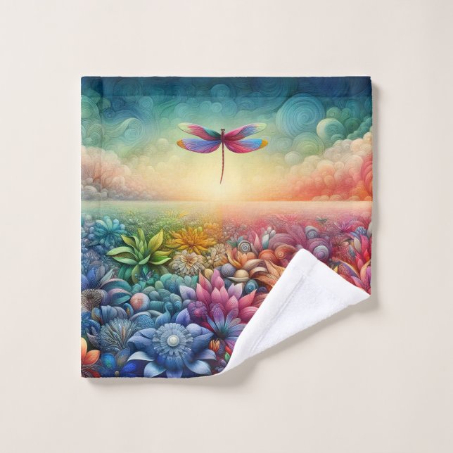 The Dance of Dragonfly Wash Cloth (Wash Cloth)