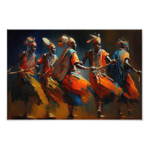 The Dance of the Maasai, Africa Photo Print