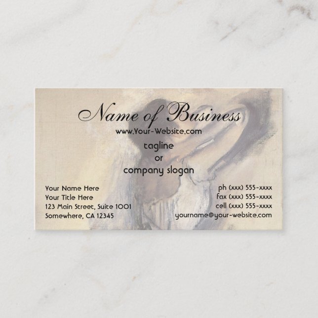 The Dancer by Edgar Degas Business Card (Front)