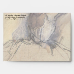 The Dancer by Edgar Degas, Vintage Ballerina Art Envelopes