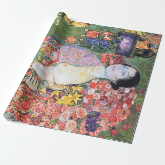 The Dancer, Gustav Klimt Wrapping Paper (Unrolled)