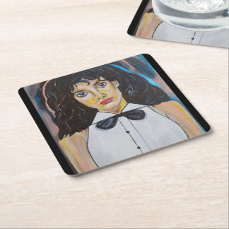 The Dancer Painting by Alfred Fox Square Paper Coaster