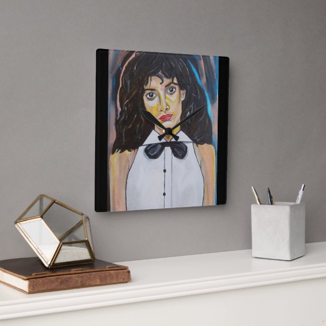 The Dancer Painting by Alfred Fox Square Wall Clock (Office)