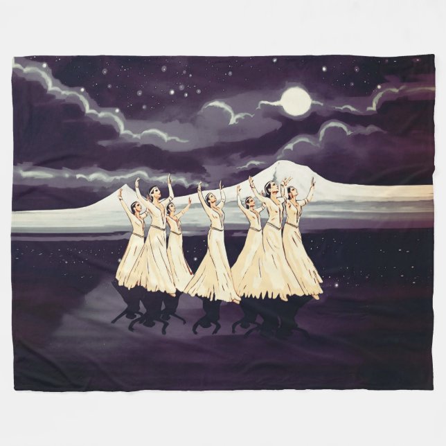 The Dancers Fleece Blanket (Front (Horizontal))