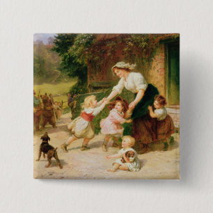 The Dancing Bear 15 Cm Square Badge