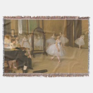 The Dancing Class (1870) Edgar Degas Throw Blanket