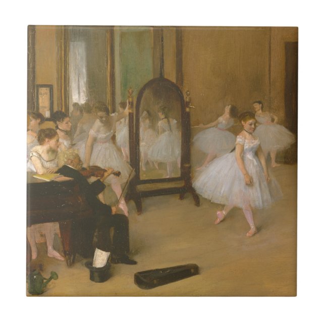 The Dancing Class (1870)  Edgar Degas Tile (Front)
