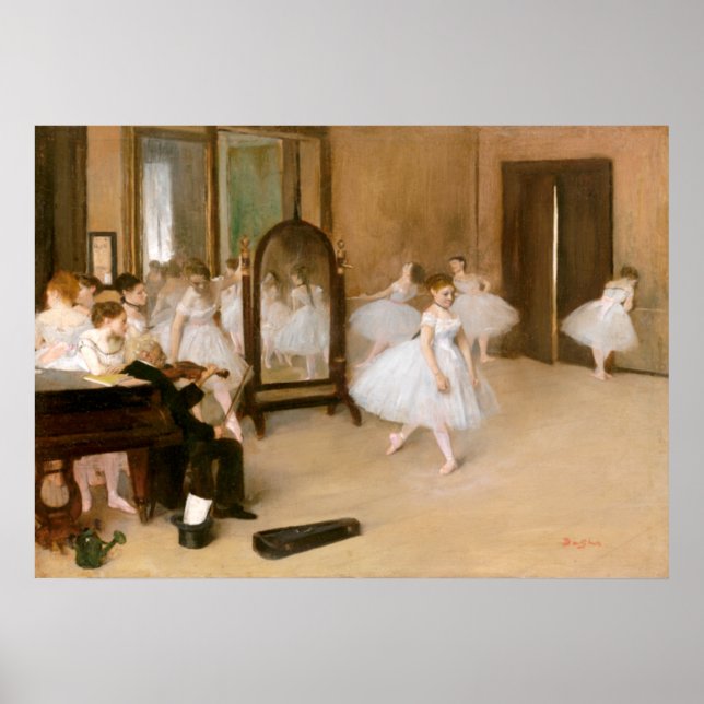 The Dancing Class by Edgar Degas  Poster (Front)