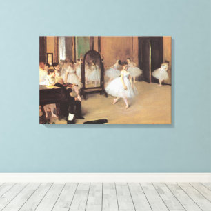 The Dancing Class by Edgar Degas, Vintage Ballet Canvas Print