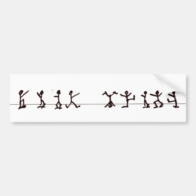 The Dancing Men Bumper Sticker (Front)