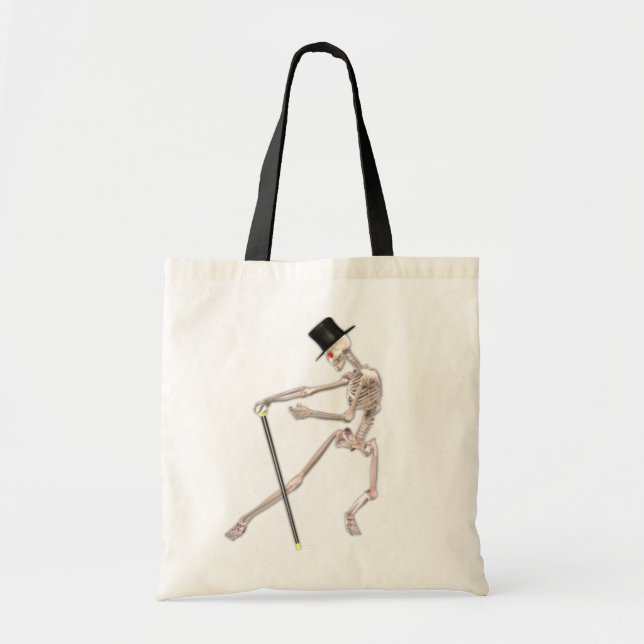 The Dancing Skeleton Tote Bag (Front)