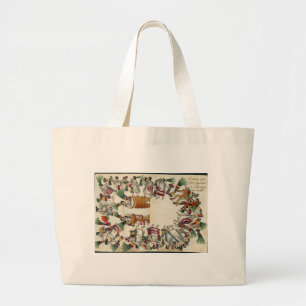 The Dancing Style of Aztec Noble Dancers Large Tote Bag
