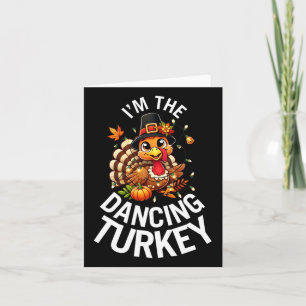 The Dancing Turkey Family Matching Group Thanksgiv Card
