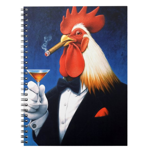 The Dapper Rooster | Funny Gentleman's Club Notebook (Front)