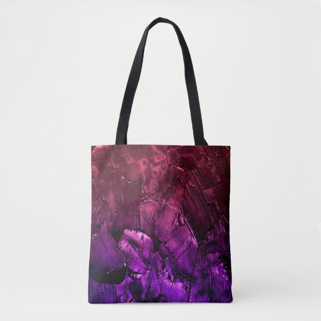 The dark abstract background texture with gradient tote bag (Front)