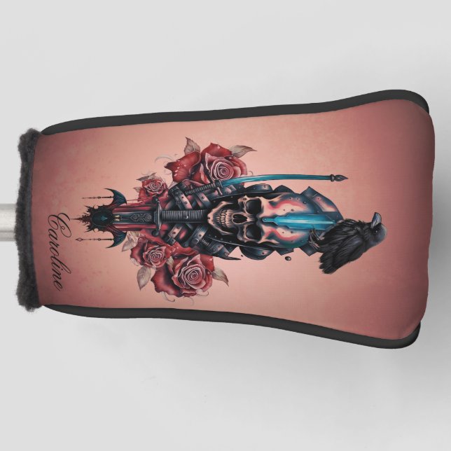  The Dark and Mysterious World of Gothic Skull Golf Head Cover (Front)