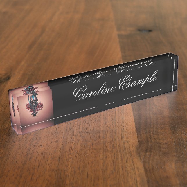  The Dark and Mysterious World of Gothic Skull Nameplate (Side)