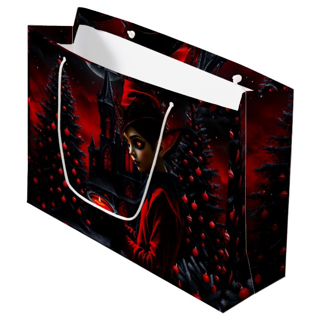 The dark christmas time.  large gift bag (Front Angled)