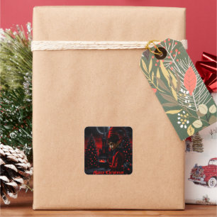 The dark christmas time. square sticker