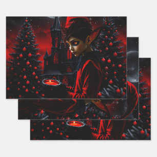 The dark christmas time. wrapping paper sheet