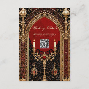 The dark elegance of the Gothic style. Enclosure Card