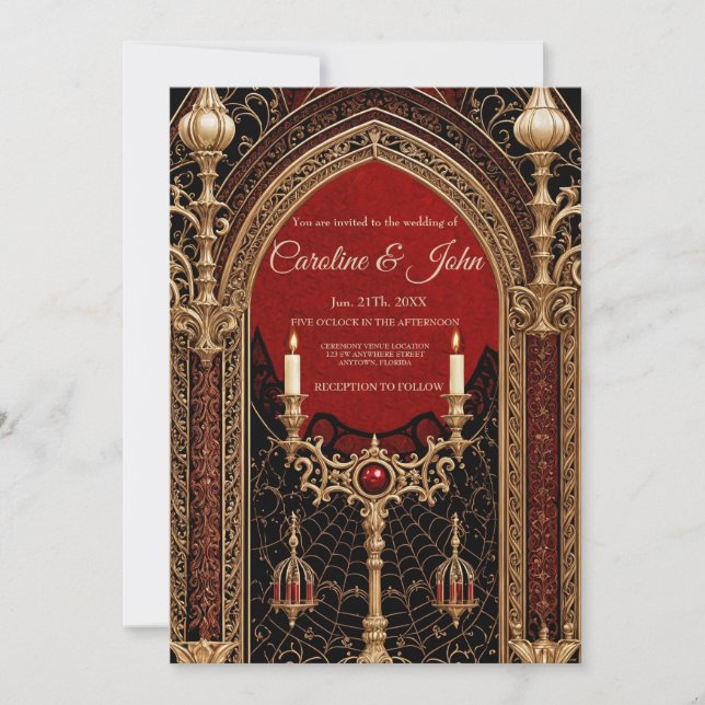 The dark elegance of the Gothic style. Invitation (Front)