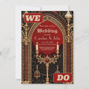 The dark elegance of the Gothic style. The backgro Invitation