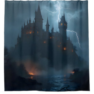 The Dark Hold – Gothic Fantasy Fortress Shower Curtain