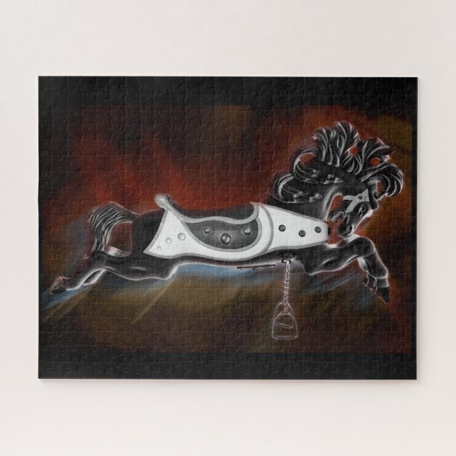 The Dark Horse with colour glow Jigsaw Puzzle (Horizontal)