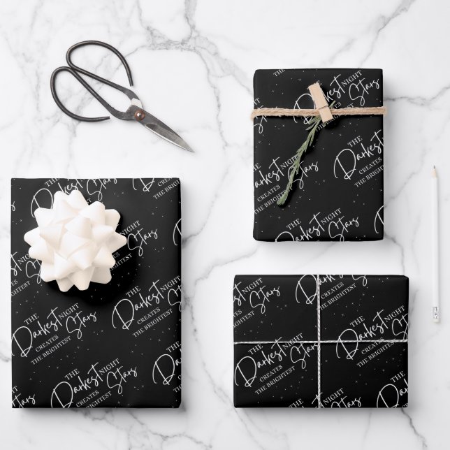 The Darkest Night Wrapping Paper Sheets  (Front)