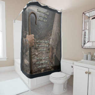 The darkest valley shower curtain